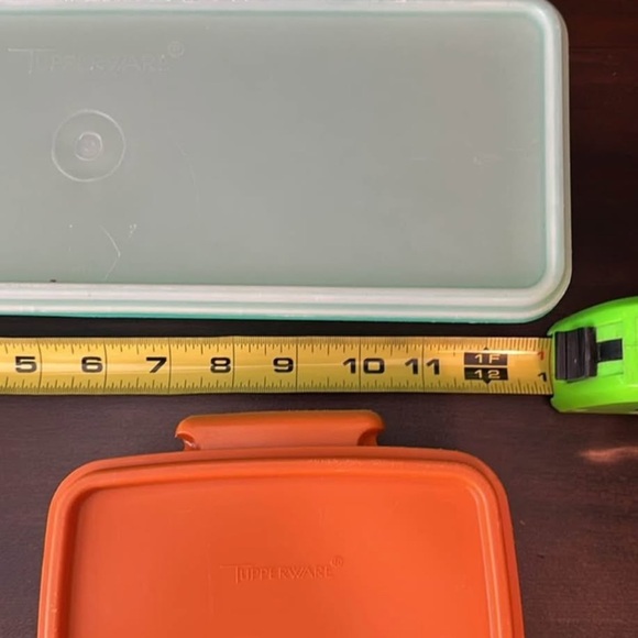 Vintage Green and Orange Tupperware Containers - Picture 7 of 9